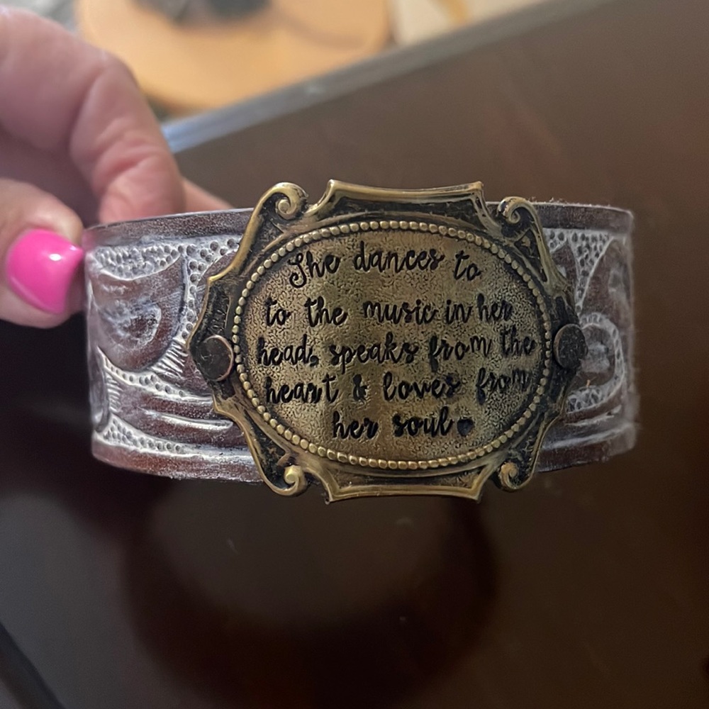 Hand made leather bracelet